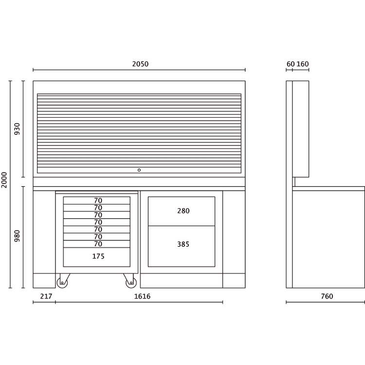 Beta Tools C55PB/3 Workshop equipment combination RSC55