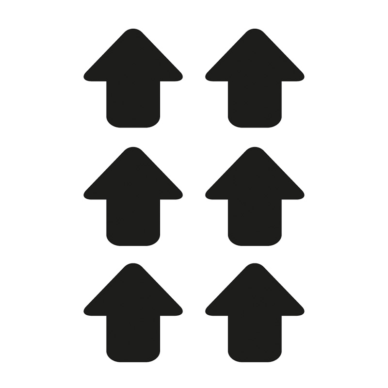 Black Arrows - R9 Floor Signals (90mm x 90mm) Pack of 100