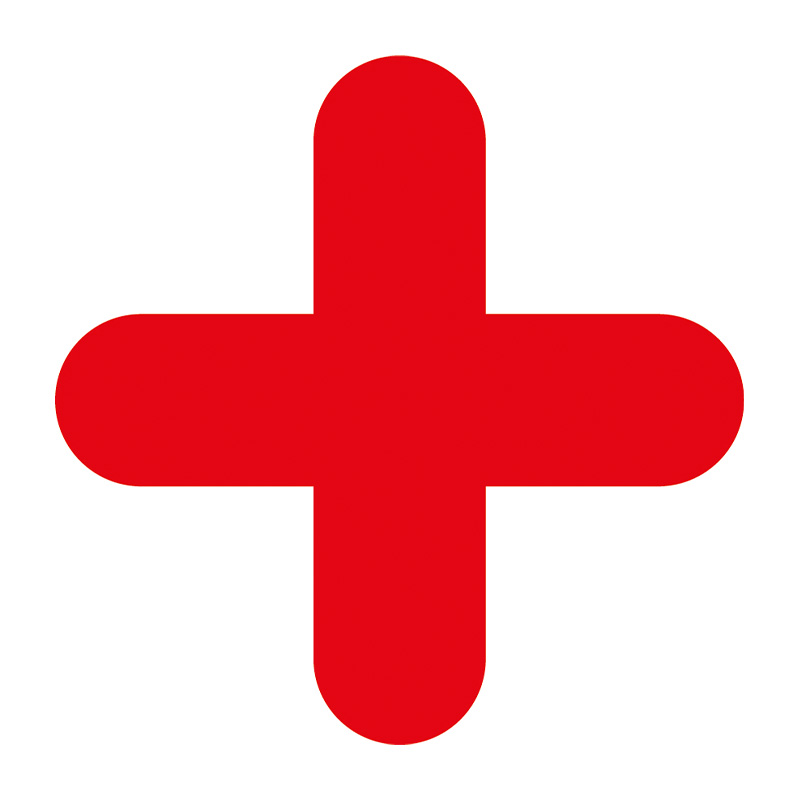 Red Symbol "X" - R9 Floor Signals (300mm x 300mm) Pack of 10