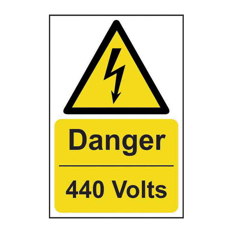 Danger 440 volts - SAV (400 x 600mm)