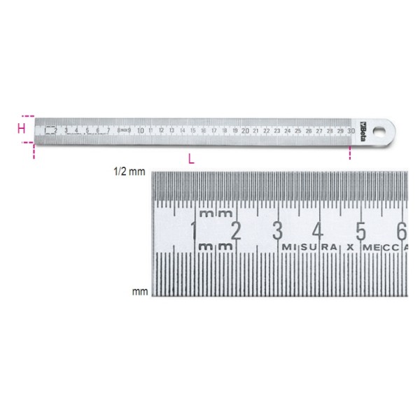 BETA 1683 Semi-rigid graduated rules made from stainless steel