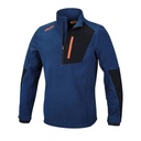 BETA 7654B Stretch microfleece sweater, short-zipped