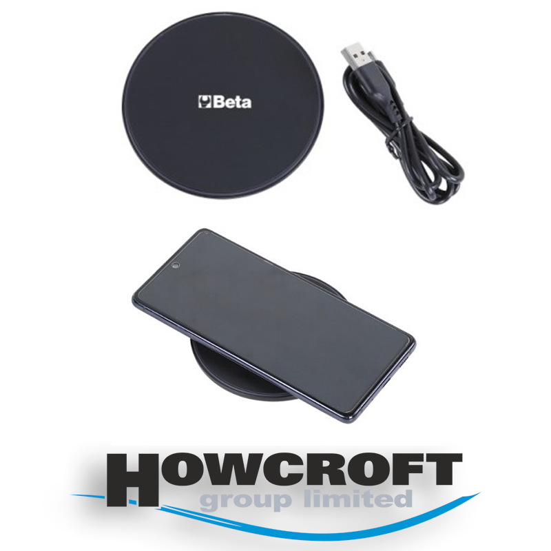 BETA Tools 9549BRW Wireless Charging Base Pad. Convenient, compact & wireless for all mobile devices