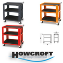 BETA Tools C51 3 Open Shelf Tool Trolley 800 x 450 x 900mm Red Grey Orange 21kg