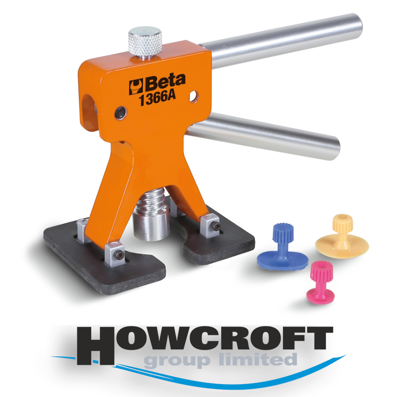 Beta Tools 1366A Dent puller with kit of 19 plastic glue tabs