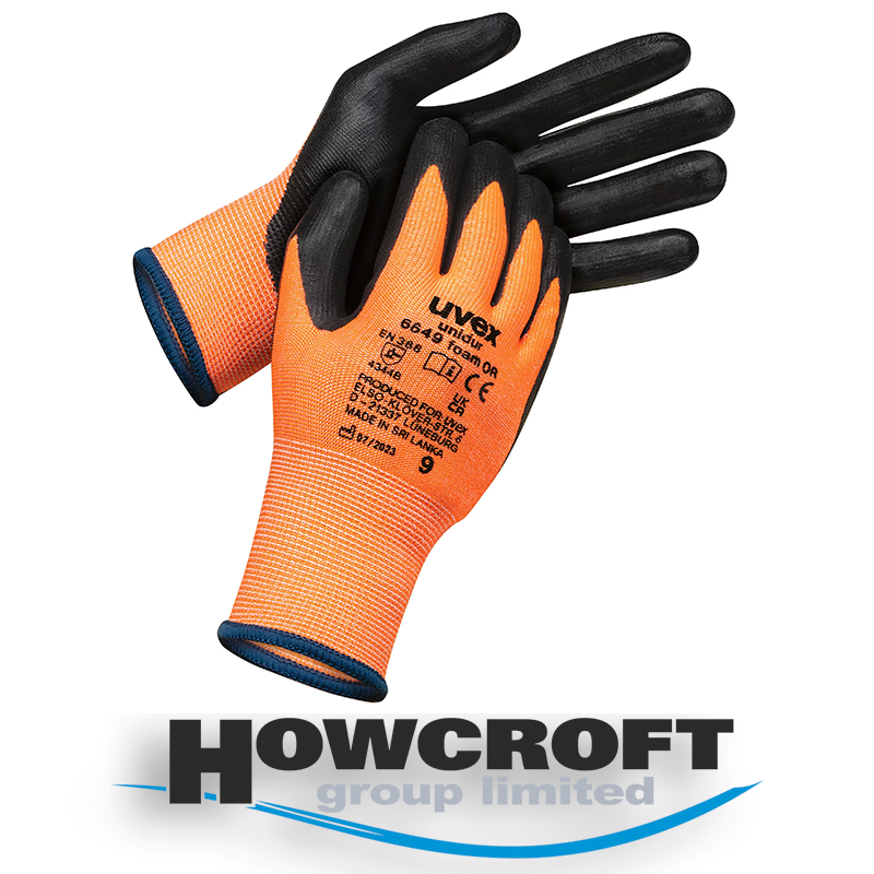 uvex unidur 6649 foam OR PPE Sensitive foam nitrile cut Safety Gloves with HPPE fibre, Available in sizes: 6-11