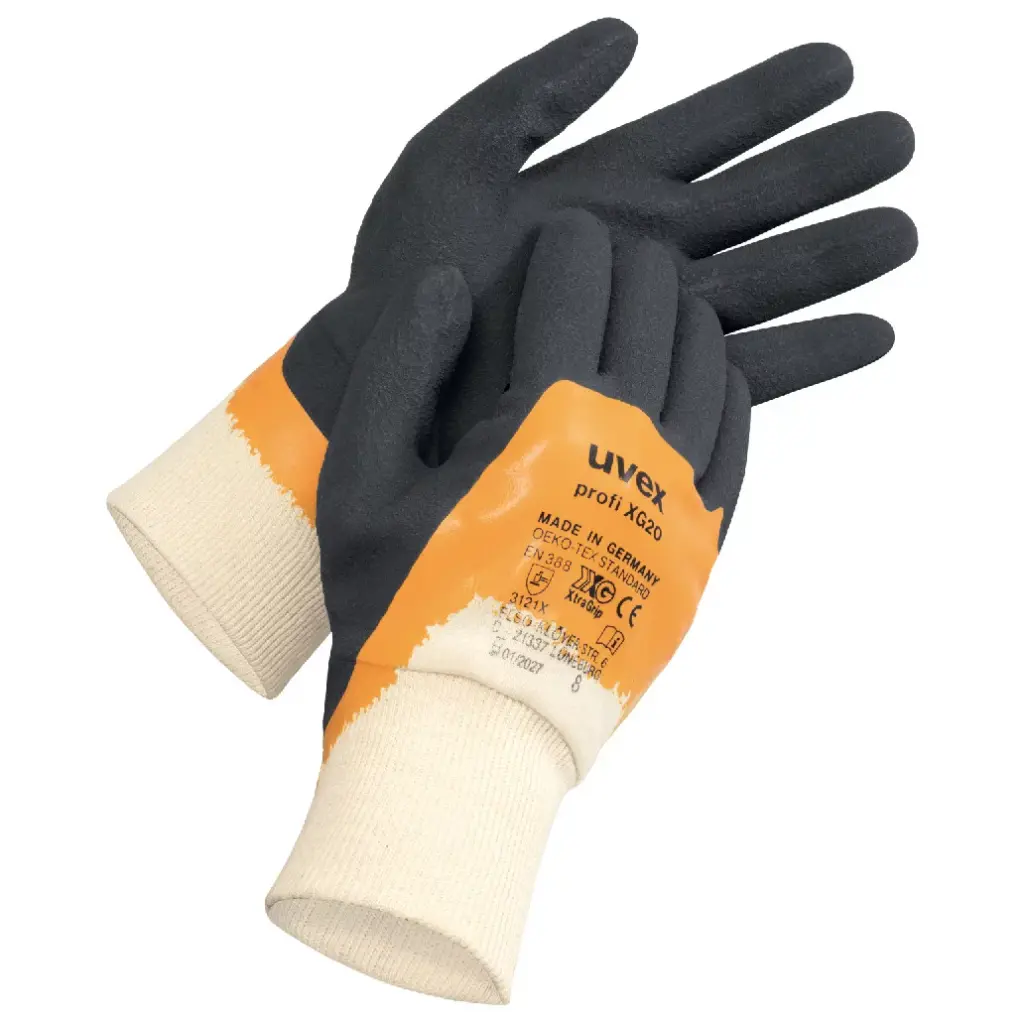 uvex profi ergo XG20 60208 EN388 (3121X) EN407 (X1XXXX) PPE Safety Gloves