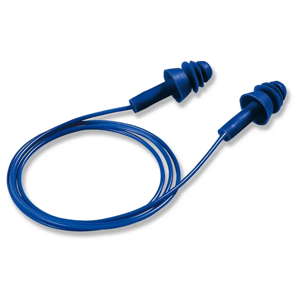 uvex whisper+ detect reusable corded earplugs. PPE Hearing Protection. 50 pairs