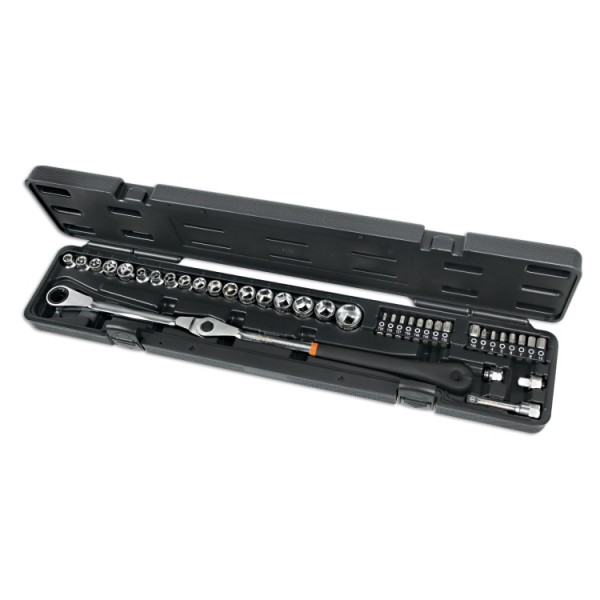 Beta Tools 1477/C38 Kit with Automotive swivel ratcheting wrench, with short socket for belt tighteners