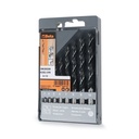 Beta Tools 420D/SP8 Set of twist drills with cylindrical shanks, for wood, 2 cutters, centre guide drill bits