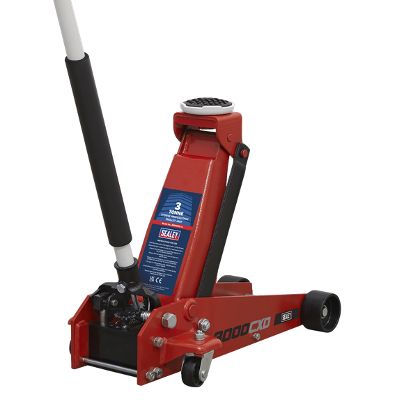 Sealey 3000CXD Automotive Vehicle Standard Chassis Trolley Jack 3 Tonne