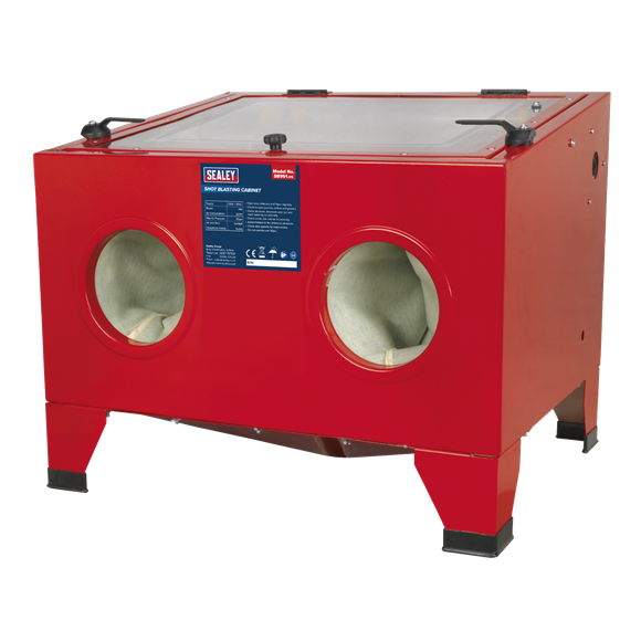 Sealey SB951 Shot Blasting Cabinet with Gun 640 x 490 x 490mm Automotive Workshop &  Bodyshop cleaning applications