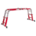Sealey AFPL2 Aluminium 4-Way Multipurpose Adjustable-Height Ladder - EN 131