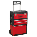 Sealey AP548 Mobile Steel / Composite Toolbox with 3 Compartments & heavy-duty wheels. Separates into three units