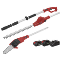 Sealey CP20VTPCOMBO SV20 Series Cordless Telescopic Hedge Trimmer & Chainsaw Kit 20V - 2 Batteries