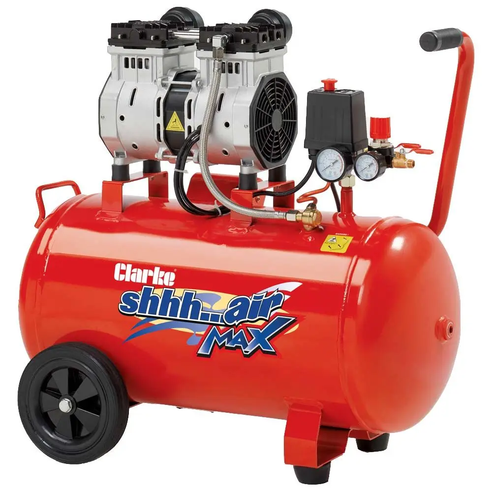 Clarke SHHH50/150 Shhh Air Max 7cfm 50 Litre 1.5HP Low Noise Compressor (230V) 2242045 / 5016086259855