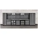 Clarke COMBGSM01 Modular Storage System 25 Piece Package Stainless Steel Worktops 7632893 / 5016086254720 