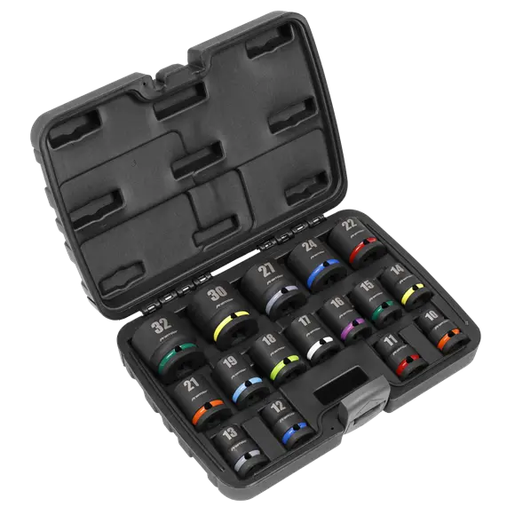 Sealey AK5625M Impact Socket Set 1/2"Sq Drive 16pc