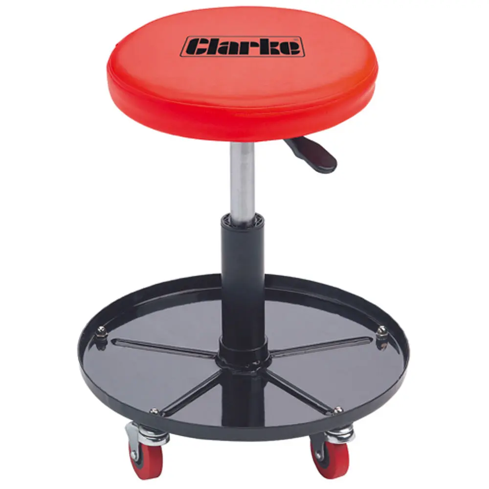 Clarke CMS2 7630199 Height Adjustable Mechanics Seat for automotive repair jobs
