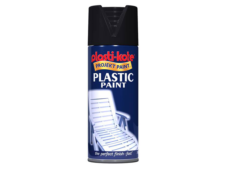 Plastic Paint Spray Black Gloss 400ml