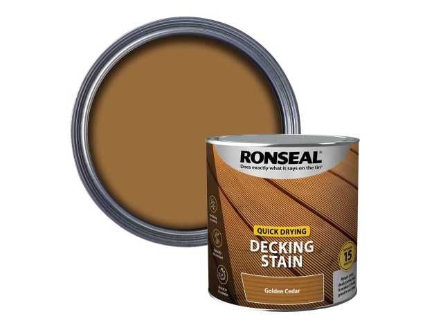 Quick Drying Decking Stain Golden Cedar 2.5 litre