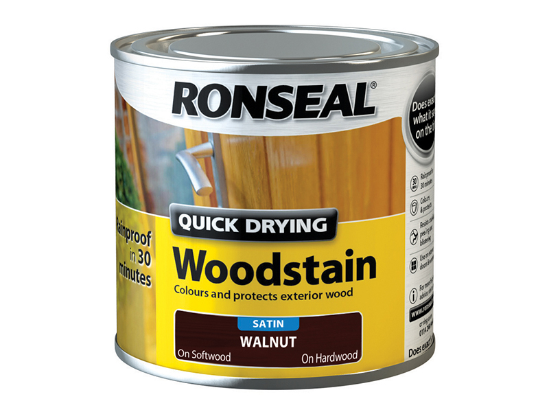 Quick Drying Woodstain Satin Smoked Walnut 250ml