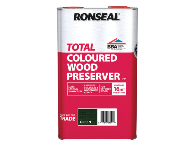 Trade Total Wood Preserver Green 5 litre
