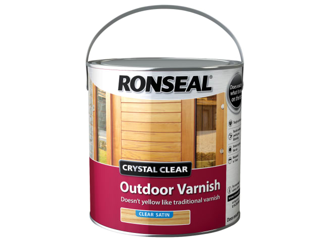 Crystal Clear Outdoor Varnish Satin 2.5 litre