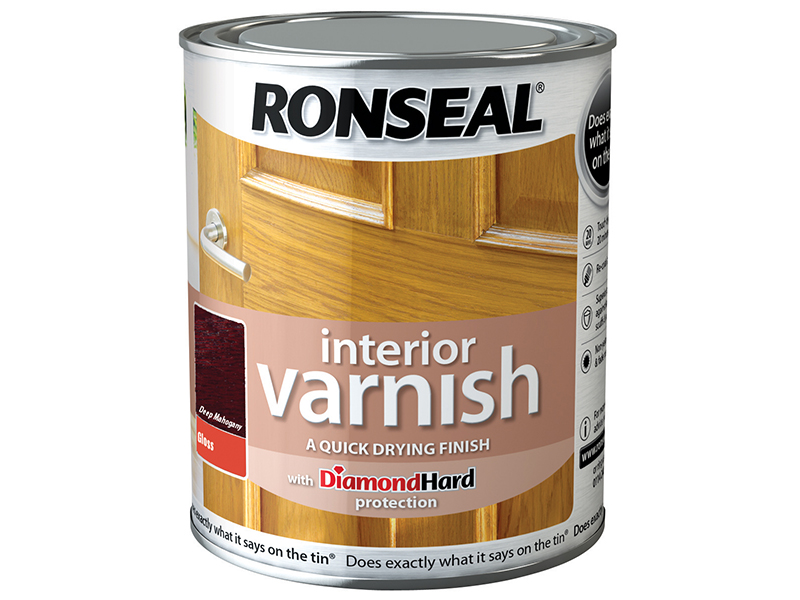 Interior Varnish Quick Dry Gloss Deep Mahogany 250ml