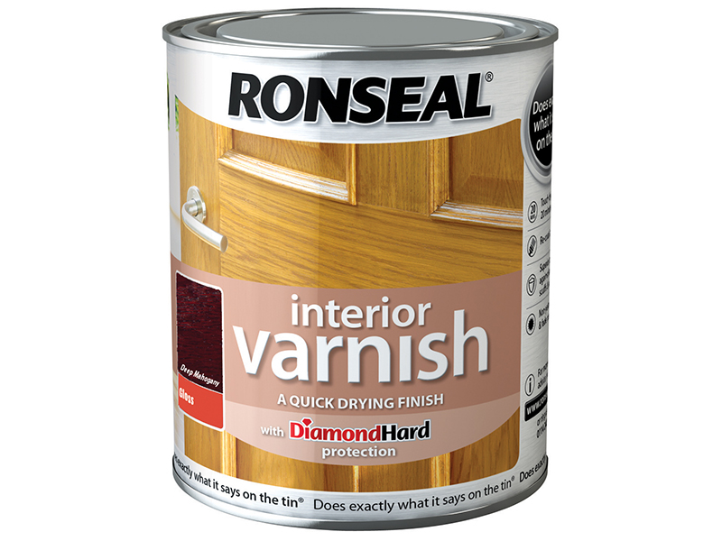 Interior Varnish Quick Dry Gloss Deep Mahogany 750ml