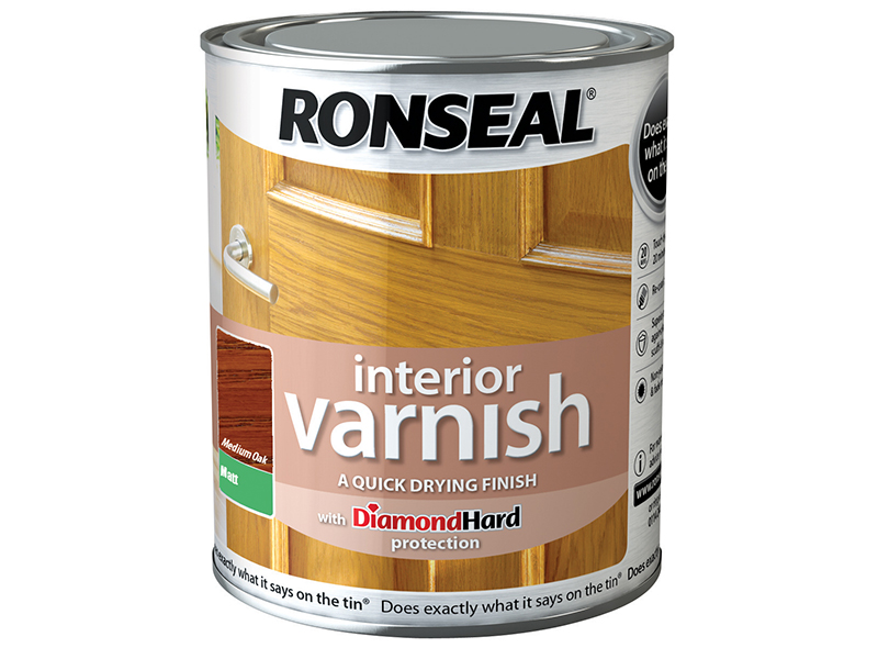 Interior Varnish Quick Dry Matt Medium Oak 250ml