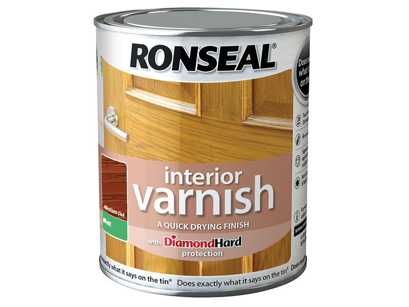 Interior Varnish Quick Dry Matt Medium Oak 750ml