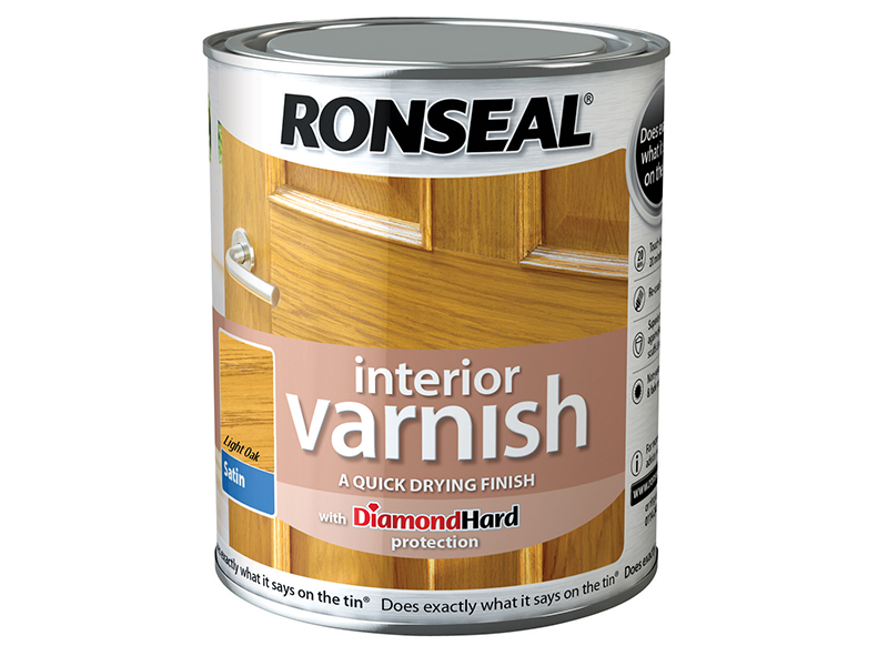 Interior Varnish Quick Dry Satin Light Oak 250ml
