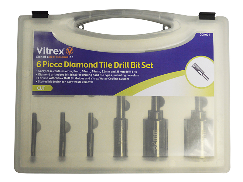DDK001 Porcelain Drill Kit, 6 Piece