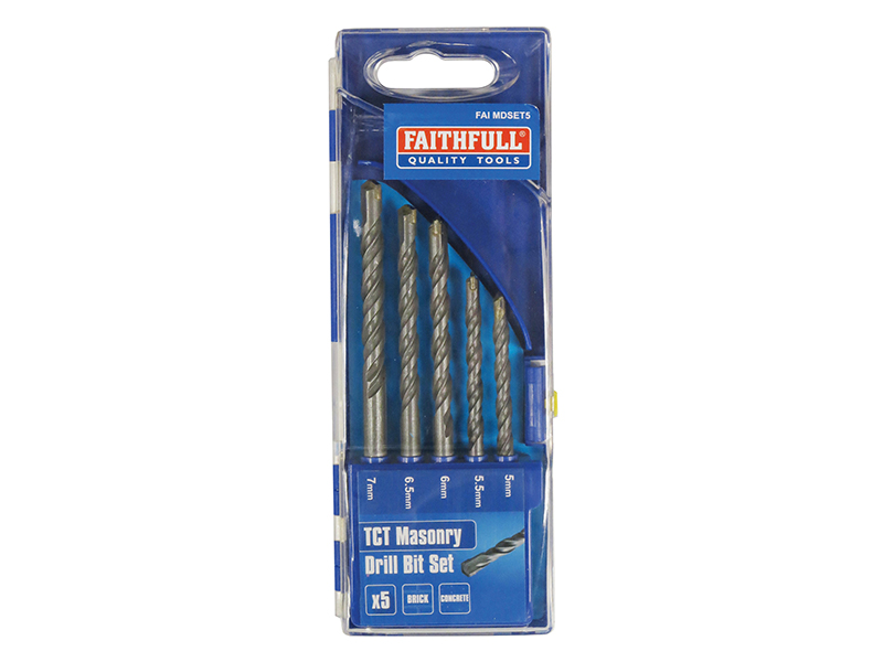 Standard Masonry Drill Set, 5 Piece 5-7mm