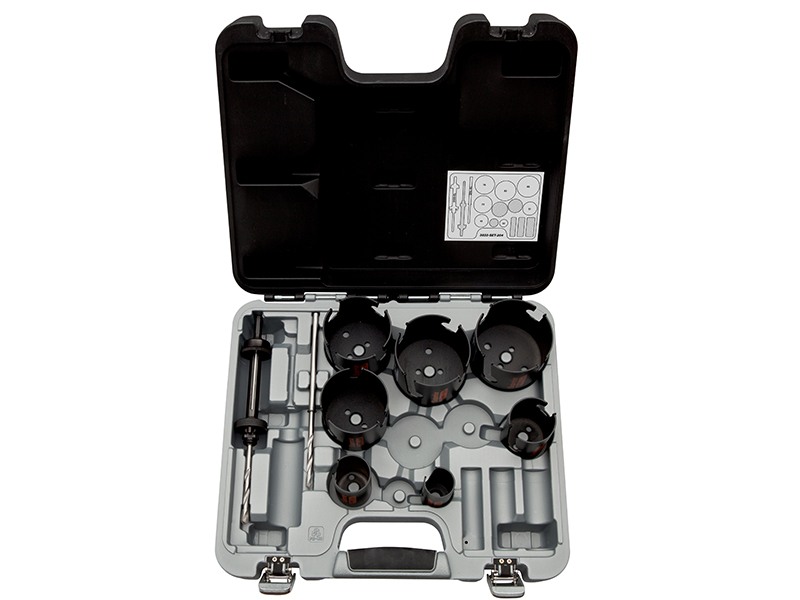 Multi-Construction Superior Holesaw Set,  9 Piece