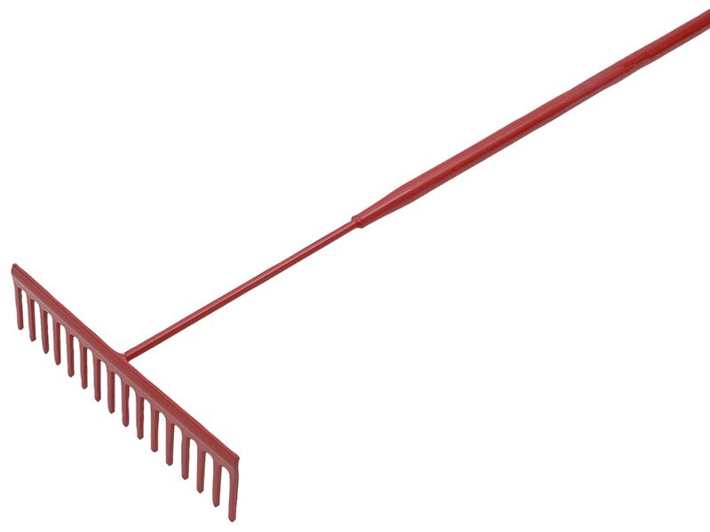 Asphalt Rake 16 Flat Teeth - Tubular Steel Shaft
