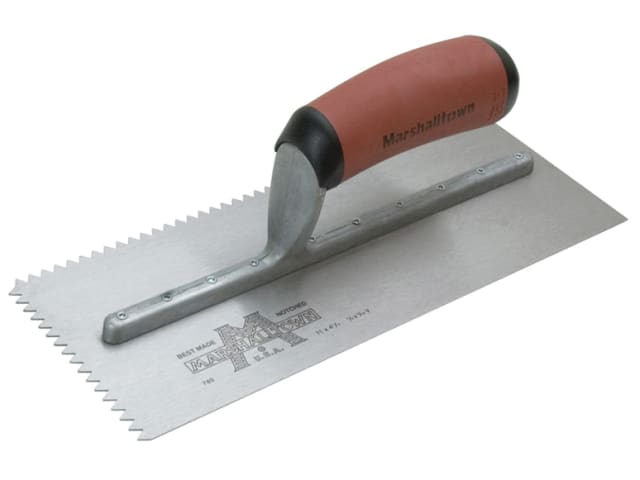 M701SD V 3/16in Notched Trowel DuraSoft® Handle 11 x 4.1/2in