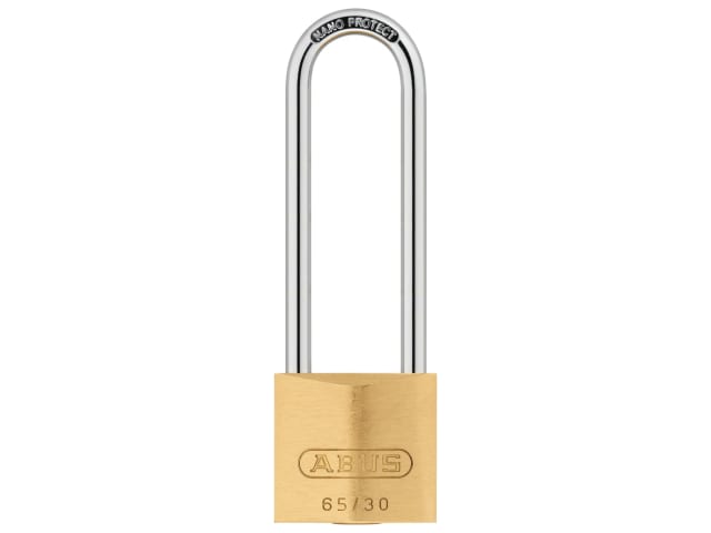 65/30mm Brass Padlock 60mm Long Shackle