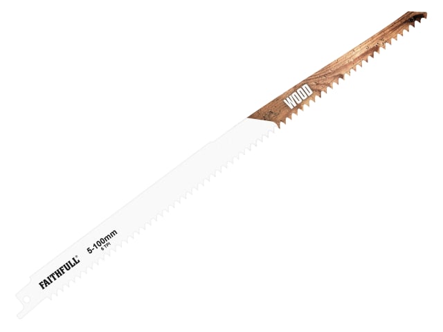 S1411D Sabre Saw Blade Wood 300mm 6 TPI (Pack of 5)