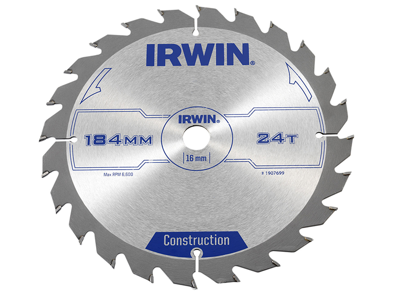 Construction Circular Saw Blade 184 x 16mm x 24T ATB
