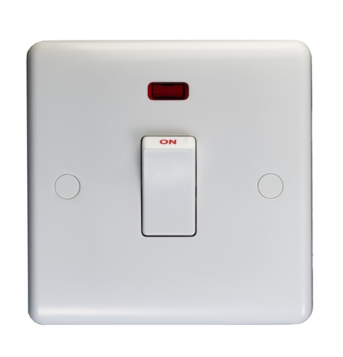[CAR PL3241] Enhance White Plastic 20A Dp Switch With Neon