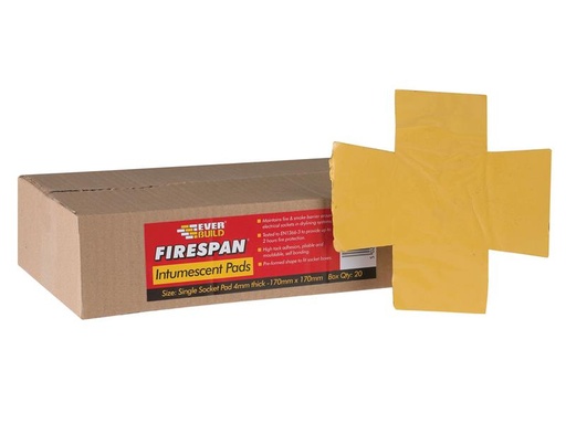 [EVBFSPANSNGL] Firespan Intumescent Single Socket Pad (Box 20)