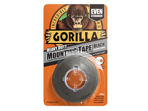 [GRGHDMT] Gorilla Heavy-Duty Mounting Tape 25.4mm x 1.52m Black