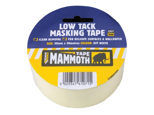 [EVB2LOWMT50] Low Tack Masking Tape 50mm x 25m