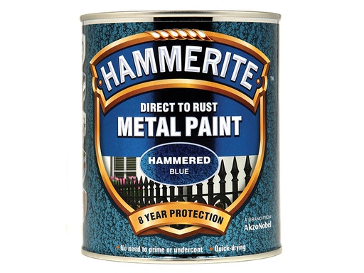 [HMMHFB750] Direct to Rust Hammered Finish Metal Paint Blue 750ml