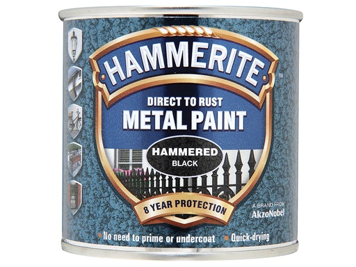 [HMMHFBL250] Direct to Rust Hammered Finish Metal Paint Black 250ml