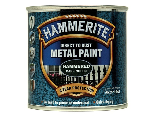 [HMMHFDG250] Direct to Rust Hammered Finish Metal Paint Dark Green 250ml