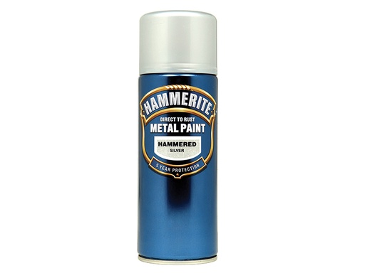 [HMMHFSGAERO] Direct to Rust Hammered Finish Aerosol Silver 400ml