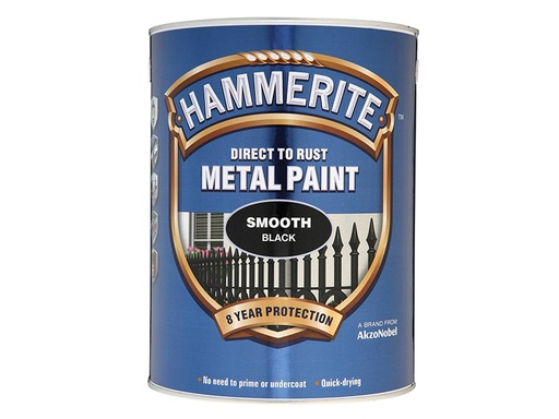 [HMMSFB5L] Direct to Rust Smooth Finish Metal Paint Black 5 Litre